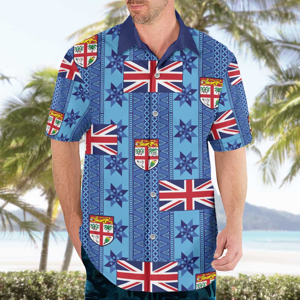 Fiji Masi Tapa Hawaiian Shirt Coat Of Arms - Polynesian Pride