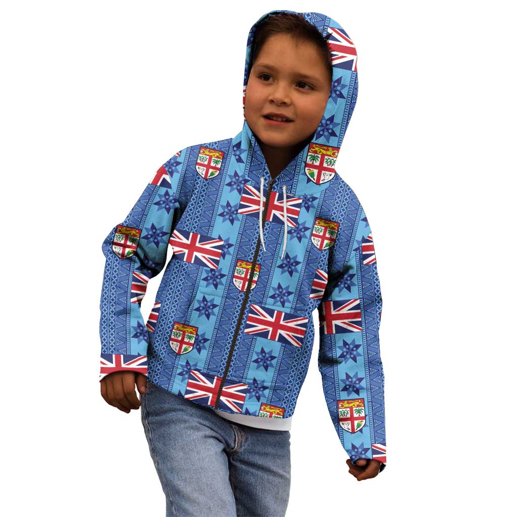 Fiji Masi Tapa Kid Hoodie Coat Of Arms - Polynesian Pride
