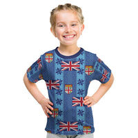 Fiji Masi Tapa Kid T Shirt Coat Of Arms - Polynesian Pride