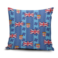 Fiji Masi Tapa Pillow Cover Coat Of Arms LT05 Blue - Polynesian Pride