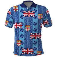 Fiji Masi Tapa Polo Shirt Coat Of Arms - Polynesian Pride