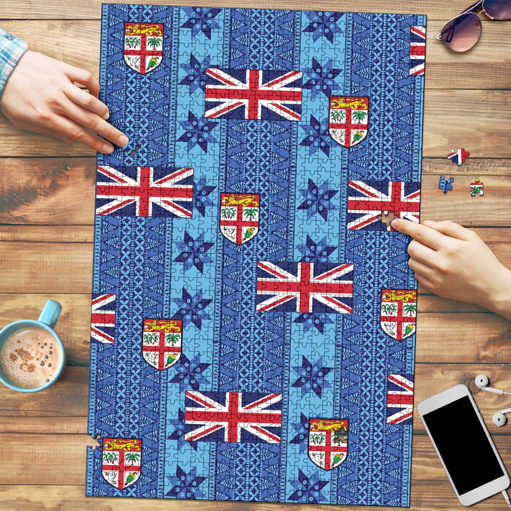 Fiji Masi Tapa Puzzle Coat Of Arms - Polynesian Pride