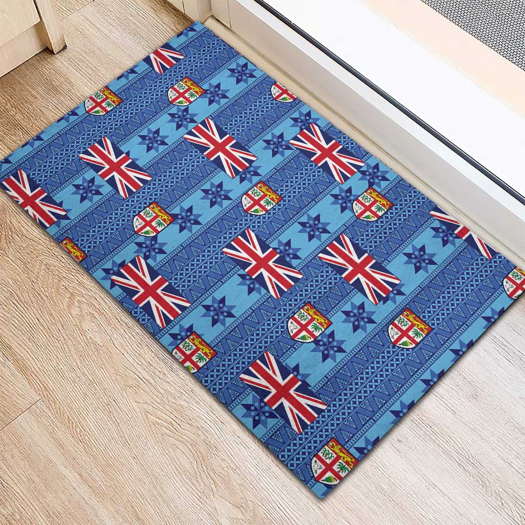 Fiji Masi Tapa Rubber Doormat Coat Of Arms LT05 - Polynesian Pride