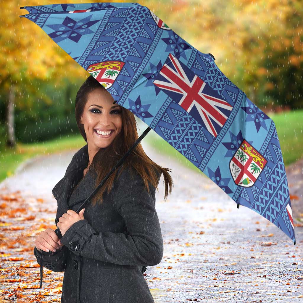 Fiji Masi Tapa Umbrella Coat Of Arms - Polynesian Pride