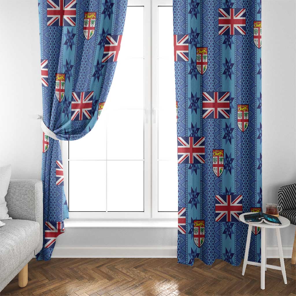 Fiji Masi Tapa Window Curtain Coat Of Arms - Polynesian Pride
