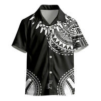 Polynesian Chief Inspired Costume Kid Hawaiian Shirt Tribal Pattern With Tooth Necklace Black