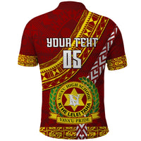 Custom Vavau High School Polo Shirt Tongan Kupesi Pattern LT05 - Polynesian Pride