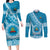 custom-lavengamalie-college-couples-matching-long-sleeve-bodycon-dress-and-long-sleeve-button-shirts-tongan-kupesi-pattern