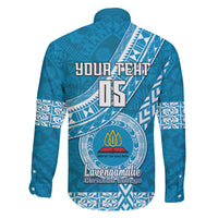 Custom Lavengamalie College Family Matching Mermaid Dress and Hawaiian Shirt Tongan Kupesi Pattern LT05 - Polynesian Pride