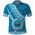 Custom Lavengamalie College Polo Shirt Tongan Kupesi Pattern LT05 Blue - Polynesian Pride