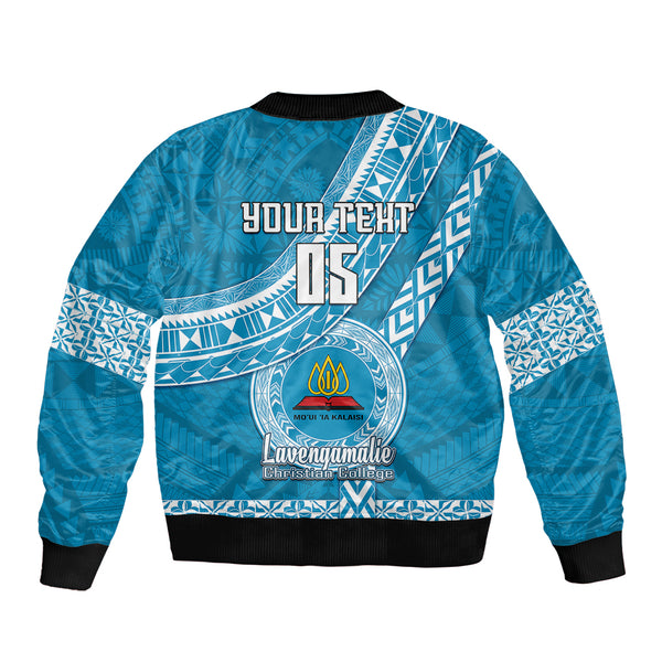 Tonga School Vava'u High School Sleeve Zip Bomber Jacket Tribal Pattern LT6 main image 0