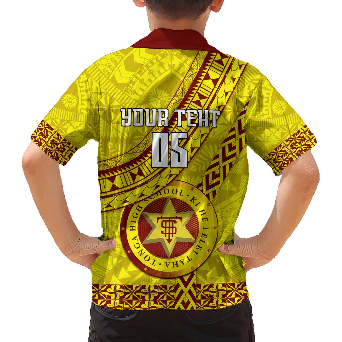 Custom Tonga High School Hawaiian Shirt Tongan Kupesi Pattern LT05 - Polynesian Pride