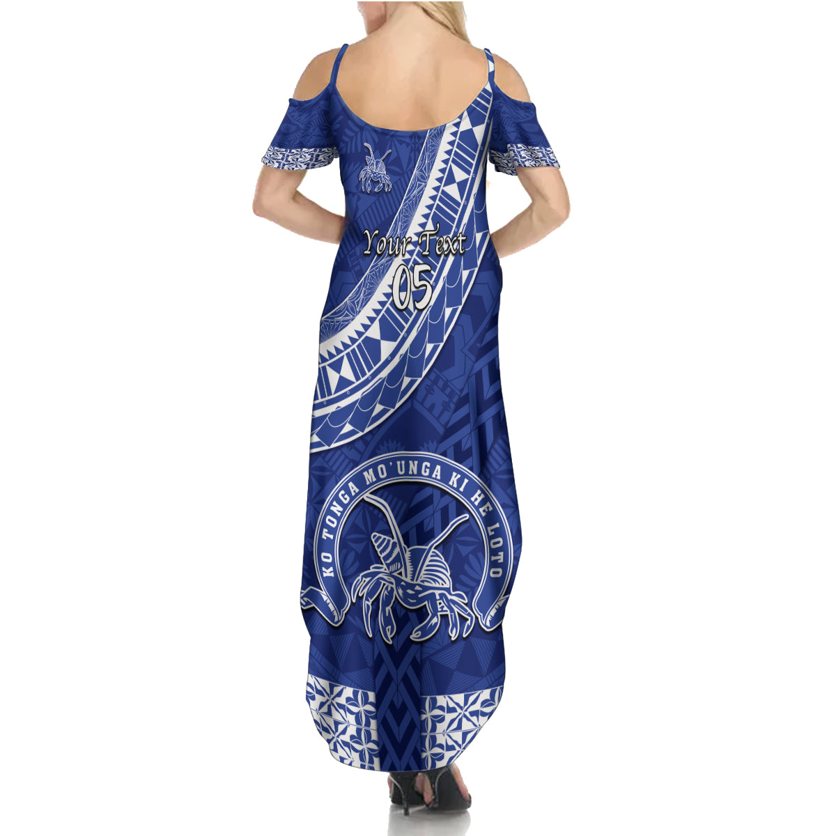 Custom Tupou College Family Matching Summer Maxi Dress and Hawaiian Shirt Tongan Kupesi Pattern LT05 - Polynesian Pride