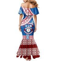 Custom Apifoou College Family Matching Mermaid Dress and Hawaiian Shirt Tongan Kupesi Pattern LT05 - Polynesian Pride