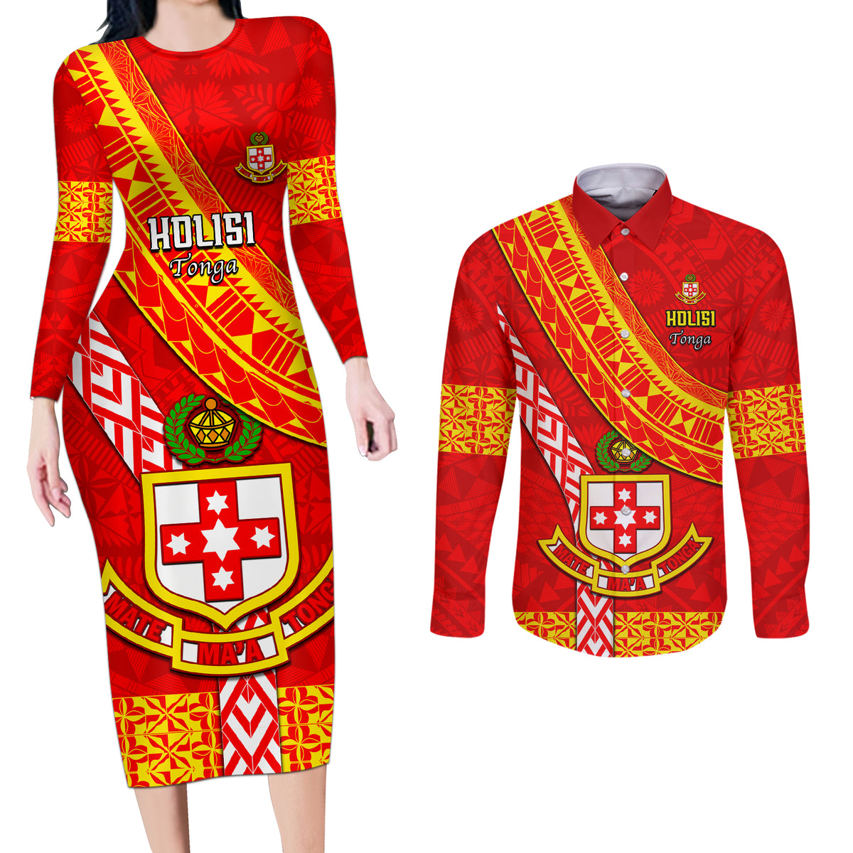 custom-kolisi-tonga-couples-matching-long-sleeve-bodycon-dress-and-long-sleeve-button-shirts-tongan-kupesi-pattern