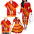 Custom Kolisi Tonga Family Matching Off Shoulder Long Sleeve Dress and Hawaiian Shirt Tongan Kupesi Pattern LT05 - Polynesian Pride