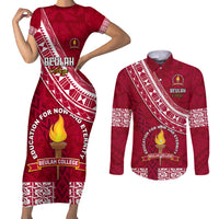 custom-beulah-college-couples-matching-short-sleeve-bodycon-dress-and-long-sleeve-button-shirts-tongan-kupesi-pattern