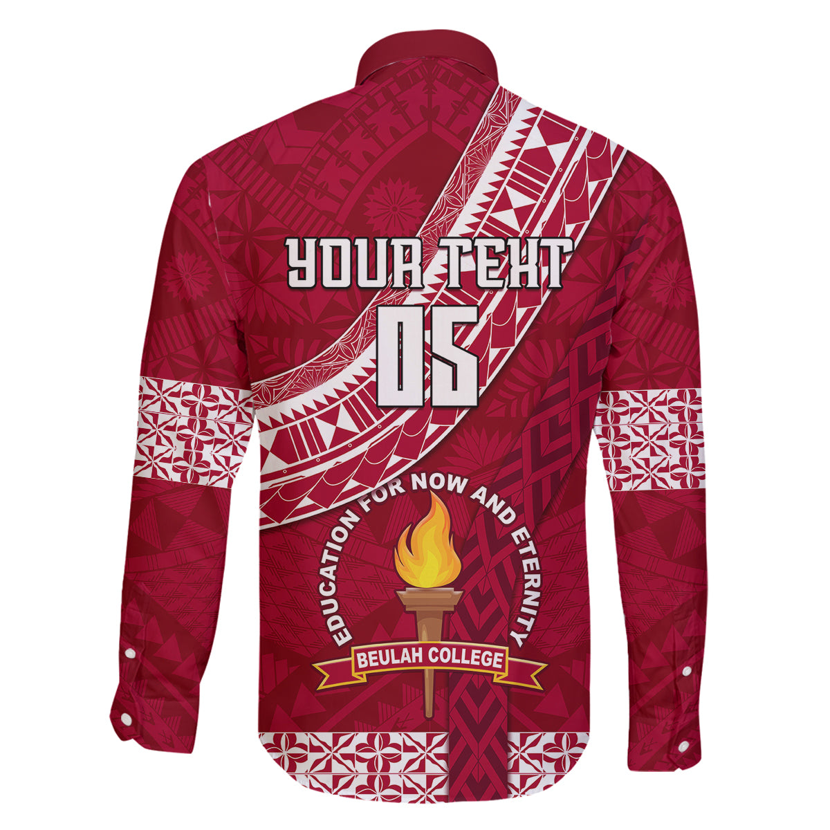 Custom Beulah College Family Matching Mermaid Dress and Hawaiian Shirt Tongan Kupesi Pattern LT05 - Polynesian Pride