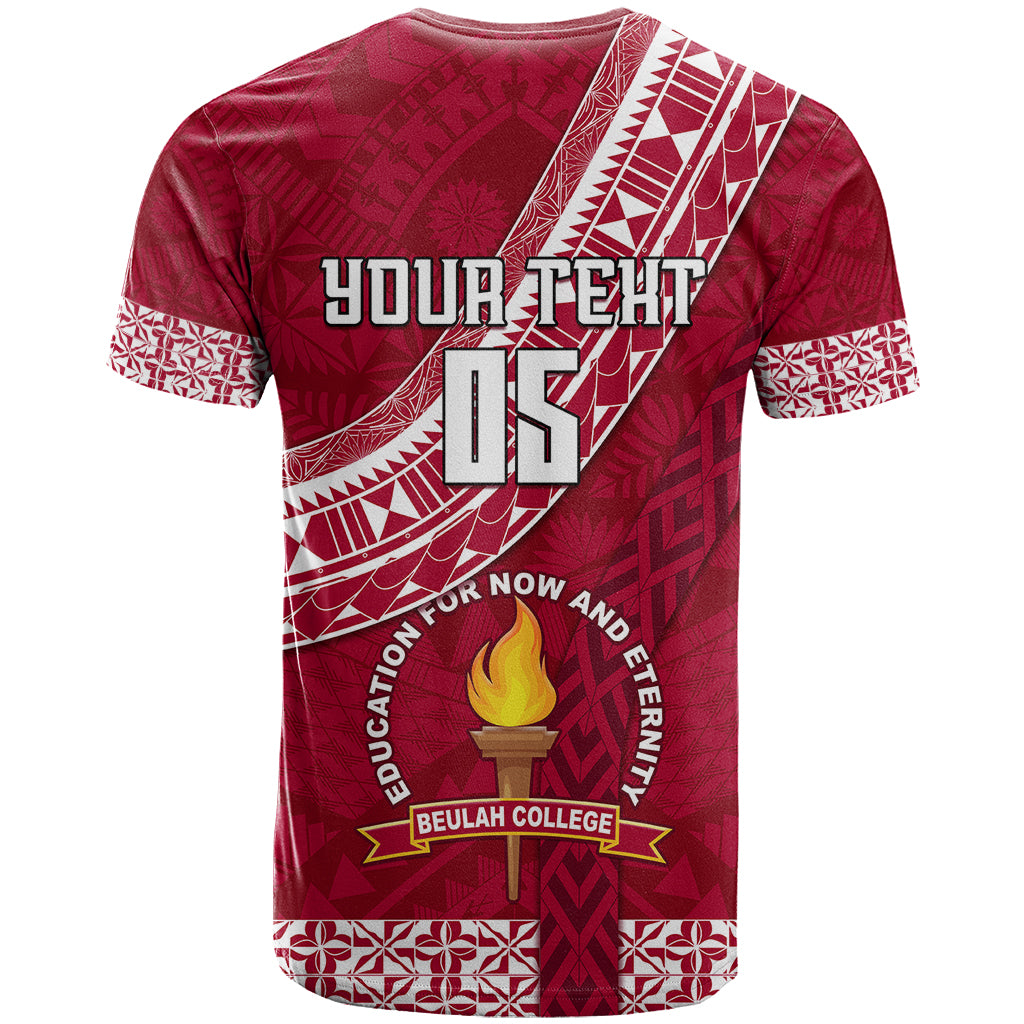 Custom Beulah College T Shirt Tongan Kupesi Pattern LT05 - Polynesian Pride