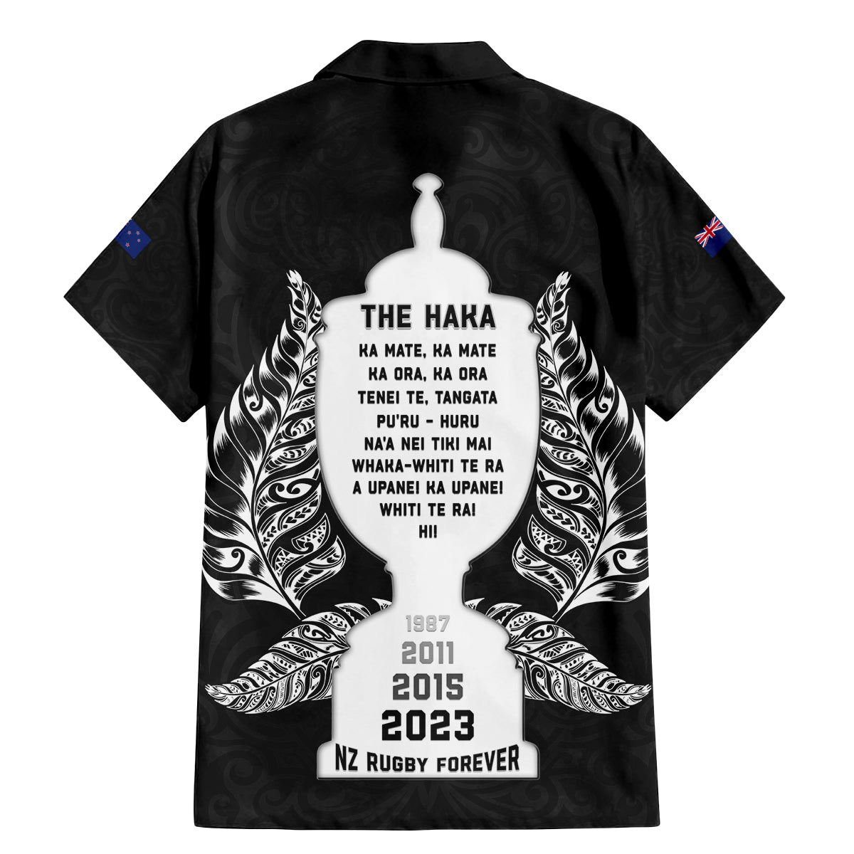 New Zealand Rugby Family Matching Mermaid Dress and Hawaiian Shirt The Haka With Champions Cup LT05 - Polynesian Pride