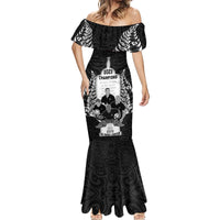 New Zealand Rugby Mermaid Dress The Haka With Champions Cup LT05 - Polynesian Pride