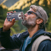 Hawaii 4 in 1 Can Cooler Tumbler Barkcloth Pattern Vintage Style