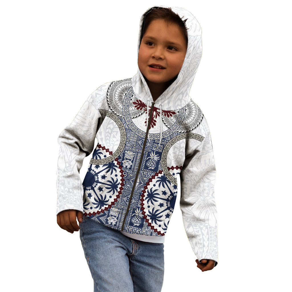 Hawaii Kid Hoodie Barkcloth Pattern Vintage Style LT05 - Polynesian Pride