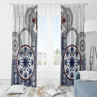 Hawaii Window Curtain Barkcloth Pattern Vintage Style LT05 - Polynesian Pride