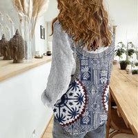 Hawaii Women Casual Shirt Barkcloth Pattern Vintage Style LT05 - Polynesian Pride