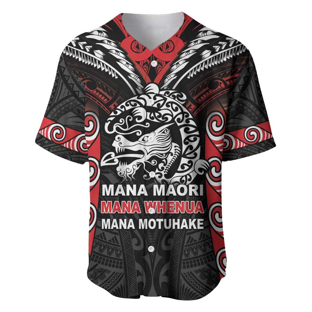 Aotearoa Mana Maori Baseball Jersey Toitu Te Tiriti LT05 Black - Polynesian Pride