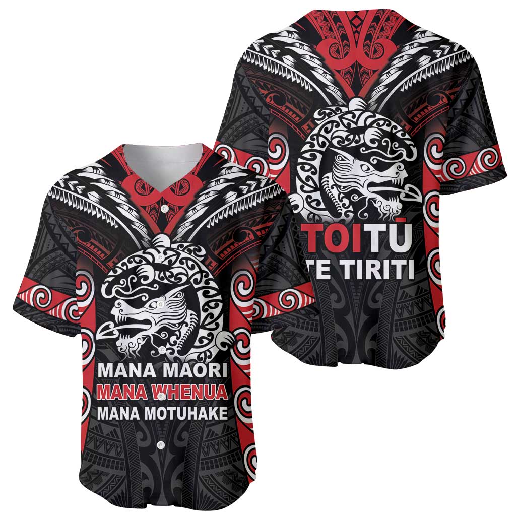 Aotearoa Mana Maori Baseball Jersey Toitu Te Tiriti LT05 - Polynesian Pride