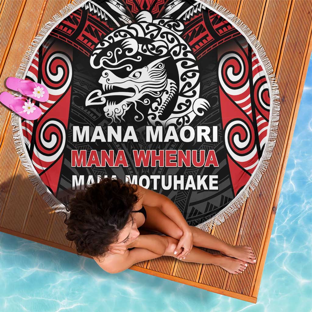 Aotearoa Mana Maori Beach Blanket Toitu Te Tiriti