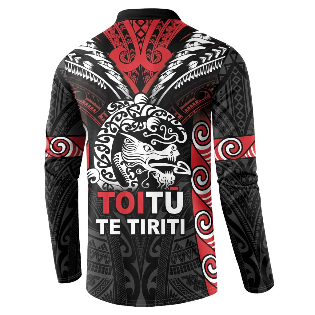 Aotearoa Mana Maori Button Sweatshirt Toitu Te Tiriti LT05 - Polynesian Pride