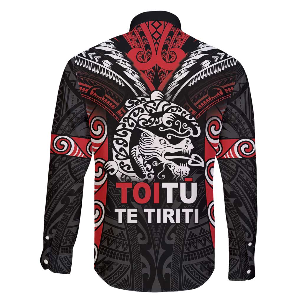 Aotearoa Mana Maori Family Matching Tank Maxi Dress and Hawaiian Shirt Toitu Te Tiriti LT05 - Polynesian Pride