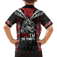 Aotearoa Mana Maori Kid Hawaiian Shirt Toitu Te Tiriti