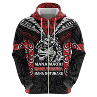 Aotearoa Mana Maori Zip Hoodie Toitu Te Tiriti LT05 - Polynesian Pride