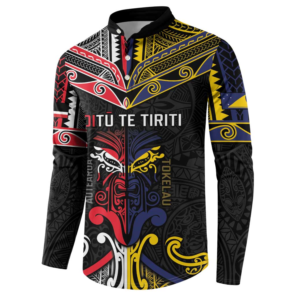 Tokelau And Aotearoa Button Sweatshirt Together For Te Tiriti O Waitangi LT05 - Polynesian Pride