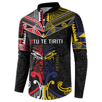 Tokelau And Aotearoa Button Sweatshirt Together For Te Tiriti O Waitangi LT05 - Polynesian Pride