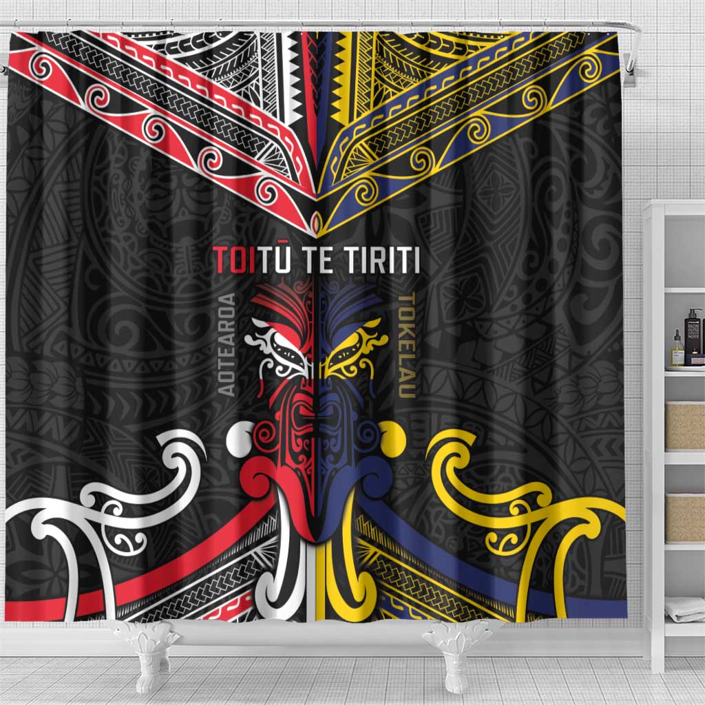 Tokelau And Aotearoa Shower Curtain Together For Te Tiriti O Waitangi