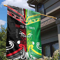 Cook Islands And Aotearoa Garden Flag Together For Te Tiriti O Waitangi