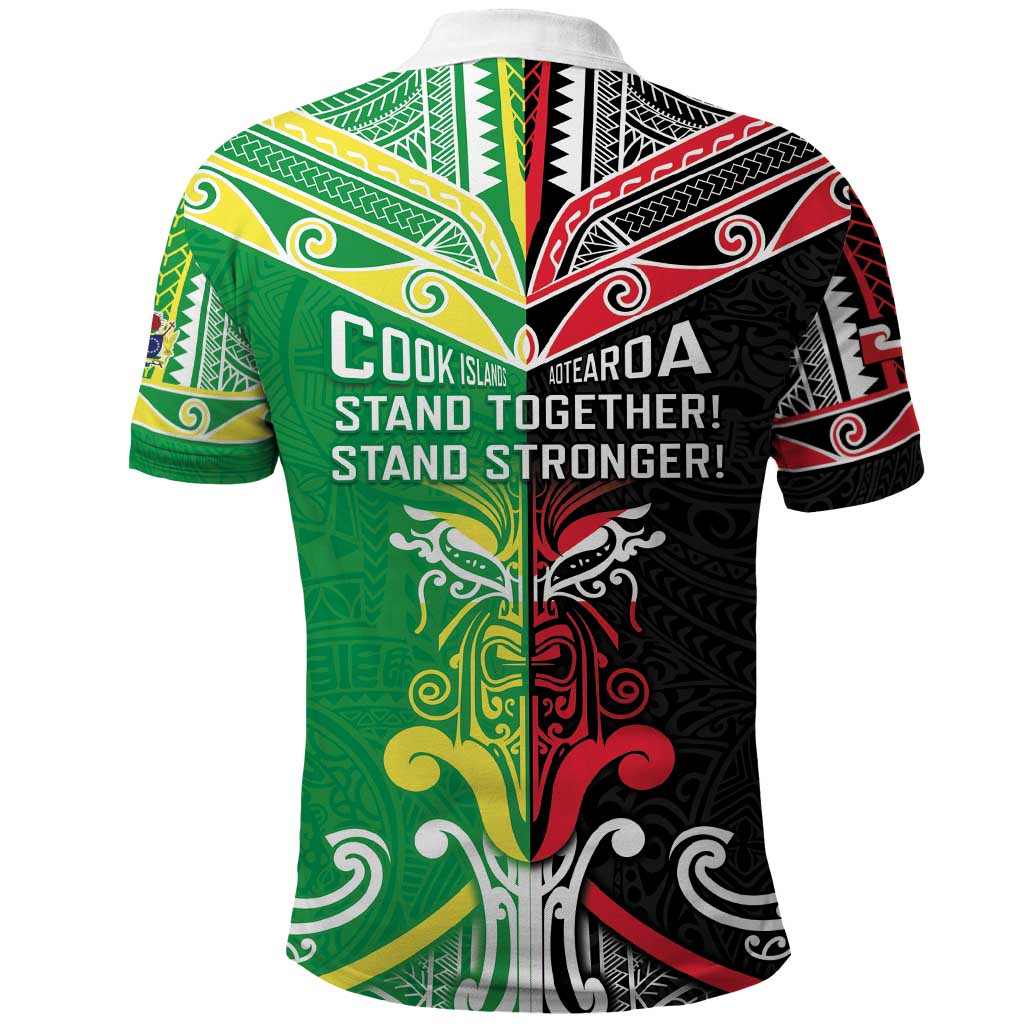 Cook Islands And Aotearoa Polo Shirt Together For Te Tiriti O Waitangi