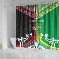 Cook Islands And Aotearoa Shower Curtain Together For Te Tiriti O Waitangi