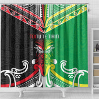 Cook Islands And Aotearoa Shower Curtain Together For Te Tiriti O Waitangi