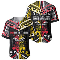 Niue And Aotearoa Baseball Jersey Together For Te Tiriti O Waitangi LT05 - Polynesian Pride