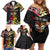 Niue And Aotearoa Family Matching Off Shoulder Short Dress and Hawaiian Shirt Together For Te Tiriti O Waitangi