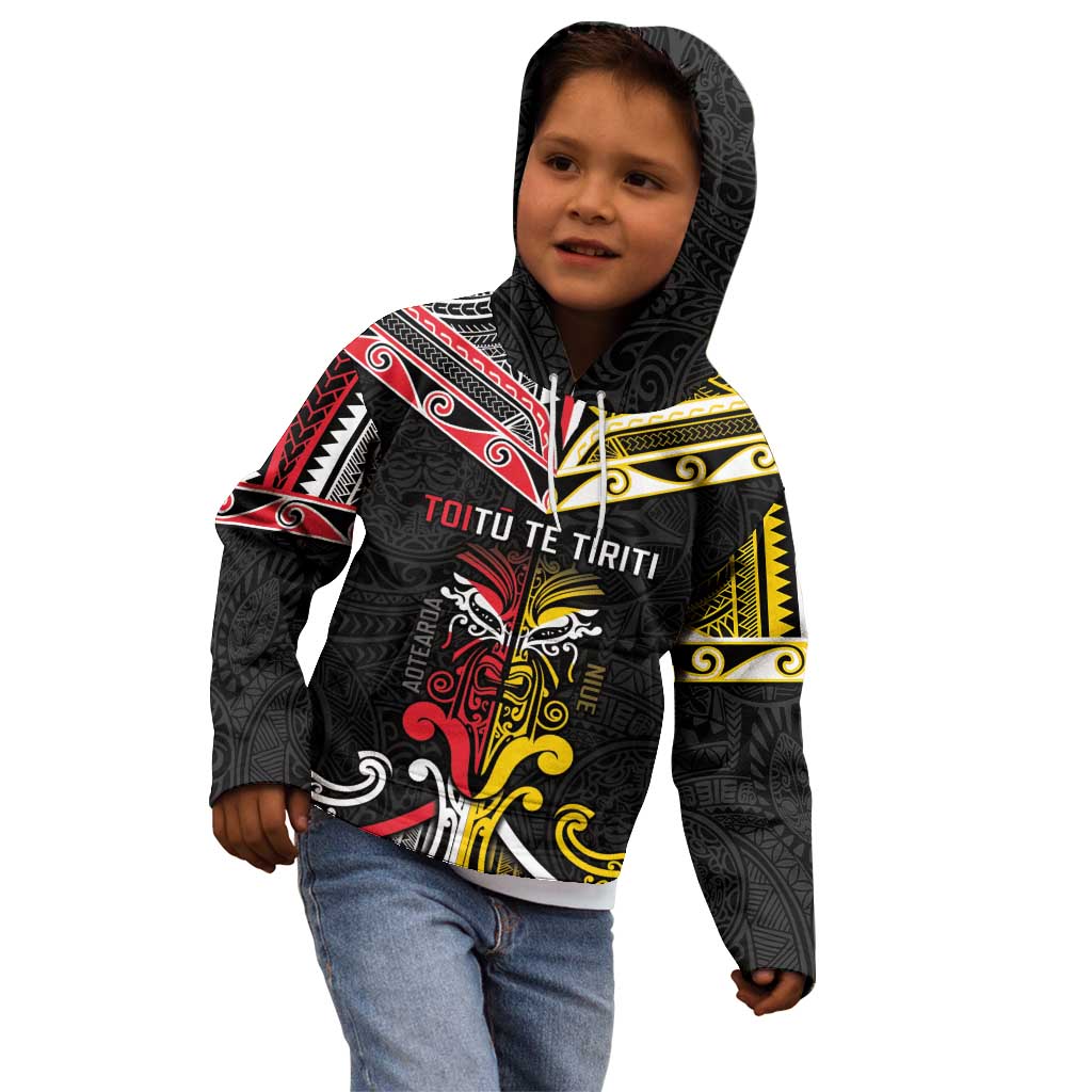 Niue And Aotearoa Kid Hoodie Together For Te Tiriti O Waitangi