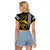 Hawaii Ikaika Warrior Helmet Raglan Cropped T Shirt Gold Style