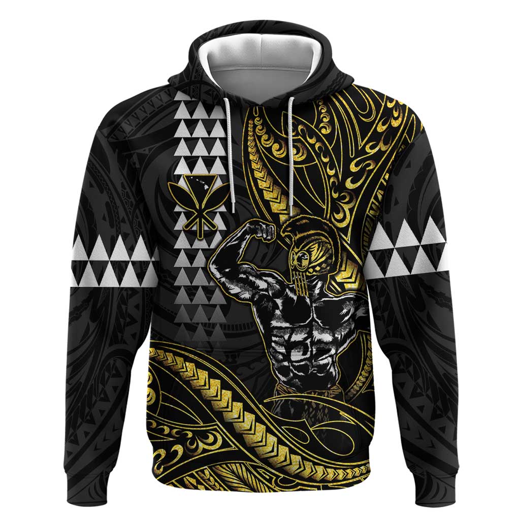 Hawaii Ikaika Warrior Helmet Zip Hoodie Gold Style