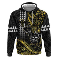 Hawaii Ikaika Warrior Helmet Zip Hoodie Gold Style