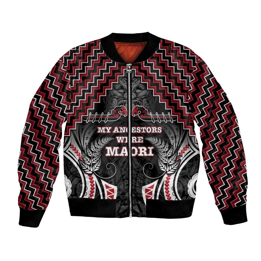 Aotearoa Bomber Jacket Proud To Be Maori LT05 Unisex Red - Polynesian Pride